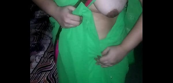  Shonali enjoying in green saree